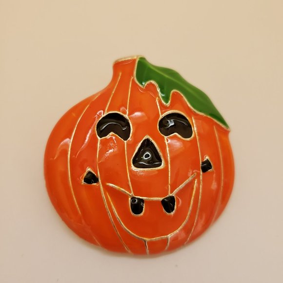 Enamel Pumpkin Pin Pendant Jewelry - Picture 5 of 8